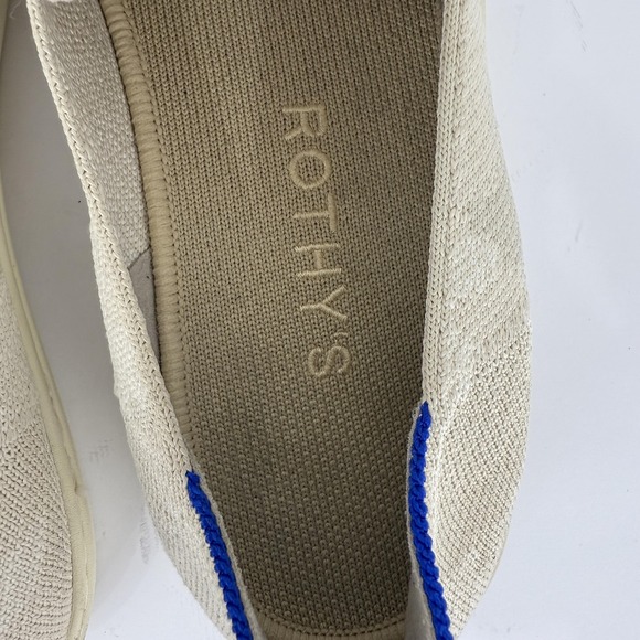 Rothy's Shoes Womens Size 10.5 Beige‎ Camo Knit Slip On Sneaker Washable Eco - Picture 3 of 10